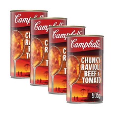 호주 캠벨 청키 라비올리 비프 토마토 스프 505gx4캔 Campbell's Chunky Ravioli Beef Tomato Soup, 505g, 4개