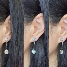 스와로브스키깃털귀걸이