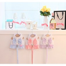 뚜비두밥 렛츠워크 하네스 강아지여름하네스 하네스옷, 핑크, 1개
