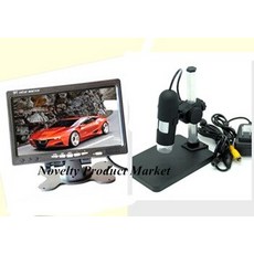 [해외] 7 인치 LCD 모니터 12X AV 현미경 과학 검사 LED 조명, 상세내용표시