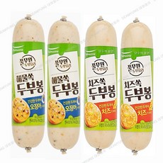 [풀무원] 해물쏙 두부봉 180g 2개 + 치즈쏙 두부봉 180g 2개 각2개씩 (총4개), 1개 - 뽀로로두부봉