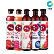 청정원 자연발효초 홍초 900ml 5종 2개 골라담기, 블루베리 900ml + 블루베리 900ml, 1.8L, 1세트