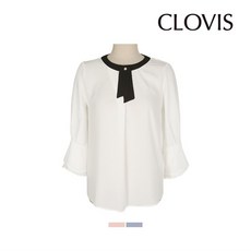 클라비스 장식 탈착 진주 블라우스 CVBW73705M