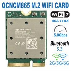 블루투스 콤보 모듈 와이파이 7 QCNCM865 5.3 4K QAM 6E 6 802.11ax 최대 5.8 Gbps 호환용, 1개