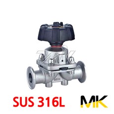 쎄니타리 다이아후렘 밸브 - Sanitary Diaphragm Valve (SUS316L) (16995) 0.75S