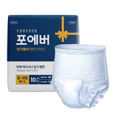 (주)코코넛 포에버 남녀공용 요실금 언더웨어 팬티형 기저귀 중대형, 1세트, 10개입, 대형