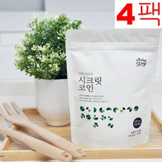 빅마마 시크릿코인 개운한맛 (20알) 더편한 육수명장 자연한알 천연 조미료 고체육수 백년육수 캠핑육수 여행육수, 80g, 4개