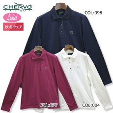 쉘보 CHERVO 032-21810 레이디스 긴 소매 셔츠 스트레치 셔츠 보온 스트레치 골프 웨어 스포츠 웨어 PROD1