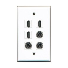 벽면 콘센트 오디오 비디오 RiteAV - 3 HDMI 포트 3.5mm 벽판