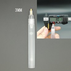 마카 크리에이티브 플라스틱 빈 펜 막대 3mm 5mm 8mm 10mm 15mm 배럴 튜브 그래피티 액체 분필 마커 페인트 액세서리, [12] 3mm gold nib