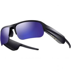 미국 프리미엄 Smart Glass 스마트 안경 선글라스 AR 글라스 골전도 오디오 - 편광 안경이 적용된 스포츠 IPX 5 방수 51 블루투스 연결 터치 앤 보이스 어시스턴트, Blue, Blue