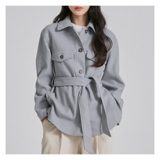 미쏘 미쏘 벨티드 스탠카라 자켓