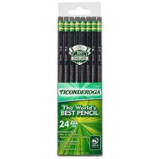 딕슨 티콘데로가 Ticonderoga 나무 연필 2 HB 소프트 블랙 24개 빈티지 미국연필, Pencils, 24 Count (Pack of 1)