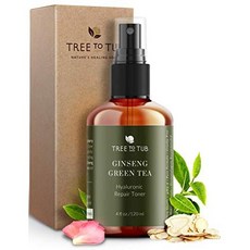 Tree to Tub 딥 카밍 토너 스프레이 센시티브 스킨 로즈 워터 인삼 그린 티, 1개, 4온즈