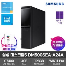 삼성 데스크탑5 DM500SEA-A24A 한컴오피스 윈도우탑재 가성비 교육용 업무용 인강용 재택용