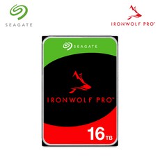 씨게이트 Ironwolf Pro NAS HDD 16TB ST16000NT001 하드디스크 내장하드 아이언울프 프로 16테라 - 16테라