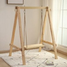 카페 안락 독서 야외 그네타기 마당 테라스 흔들의자 원목 마당 어린이 의자 실내 가정용 어른 발코니 캐주얼, 01 캐주얼 원목 스트링 스몰