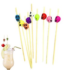 해골 칵 음식 과일 스틱 휴대용 이쑤시개 파티 용품 꼬치 장식, 50pcs, 50개