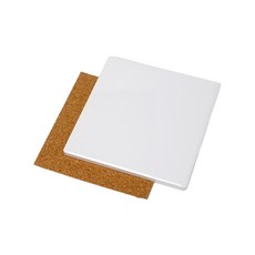 코크스와 함께 라운드 스퀘어 블랭크 DIY 페인팅 프로젝트를위한 세라믹 석재 코스터, 5, 1개