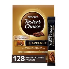 네스카페 테이스터스 초이스 인스턴트 헤이즐넛 16개 1.69oz(48g) 8팩 Nescafe Taster's Choice Instant Coffee Hazelnut, 3g, 16개입, 8개