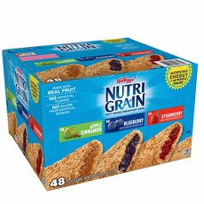 Kelloggs Nutri-Grain Soft Baked Bars Variety Pack 켈로그 뉴트리 그레인 소프트 베이크 바 버라이어티팩 48개입 62.4oz(1.77kg), 1개