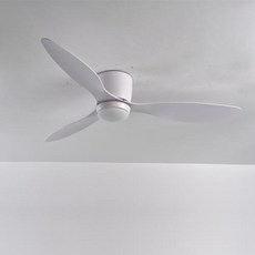 천장실링팬 SOVE LED 조명이 있는 모던 화이트 천장 팬 조명 팬 램프 원격 제어, 1) White And White  52 Inch