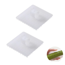 기림라이프 야채 과일 깔끔 실리콘 세척 수세미 1+1, 2개, 화이트