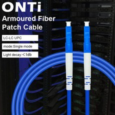 ONTi 광섬유 패치 코드 LC UPC 산업용 등급 단일 모드 심플 렉스 기갑 3.0mm FTTH 실내 및 실외 광 패치 케이블, 1개, 없음, 없음