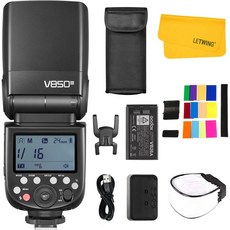 고독스 조명기 GODOX 0704227 V850III GN60 1/8000s HSS 카메라 플래시 스피드라이트 Canon Nikon Sony 104982, 1개