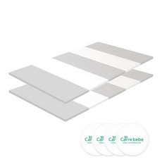 까르베베 2P세트 5단 와이드 1400x2500 논슬립패드 증정 폴더매트, 소프트 그레이