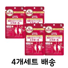 이노치노하하 이소플라본 30정 4개세트 갱년기 영양제 발효콩 에쿠올 영양보조식품 고바야시제약, 4개
