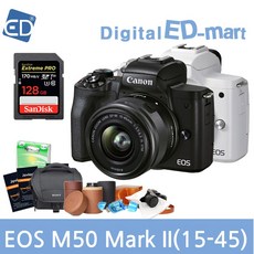 캐논 EOS M50 Mark II 15-45mm 128G패키지 미러리스카메라, 02 15-45mm IS STM 128G패키지 화이트