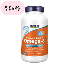 나우푸드 오메가3 200캡슐, 1개, 200개
