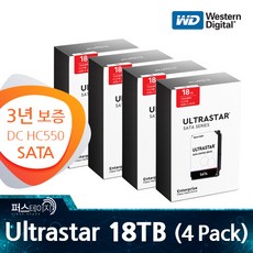 WD 18TB Ultrastar (DC HC550) WUH721818ALE6L4 패키지 (4 Pack) (3년 보증)