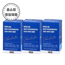 바이오디랩 본 콘드로이친 with MBP 1200mg, 3박스(3개월), 180정, 180정