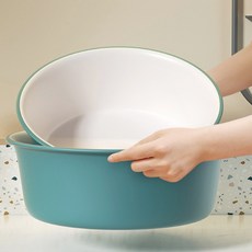 주방 다용도 싱크대 설거지통 과일 야채 세척 바스켓 싱크볼 3size, 파스텔 투톤 다용도 대야 Msize  피치퍼플, 1개