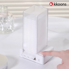 꾼스 원터치 화장솜 디스펜서 투명 케이스 보관함 화장대 정리 수납함