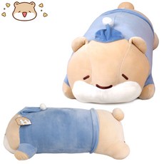 맥스토어 아라찌 모찌 라잉 바디 쿠션 인형 캐릭터 봉제 애착 베개, 아라찌 라잉 쿠션 55cm-블루