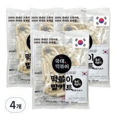 국대떡볶이 100% 국내산 고춧가루 밀키트 떡볶이 캠핑요리, 345mg × 4개, 345g