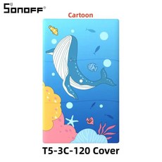 SONOFF TX 얼티밋 스마트 벽 스위치 와이파이 LED 조명 엣지 EWeLink 리모컨 알렉사 구글 얀덱스 앨리스, 1개, 03 T5-3C-120 CoverA