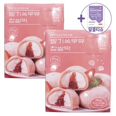 트레이더스 딸기쏙 우유찹쌀떡 + 더메이런알콜티슈, 60g, 24개