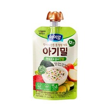 일동후디스 아이얌 아기밀 한우 브로콜리 진밥 100g, 1개 - 가공이유식