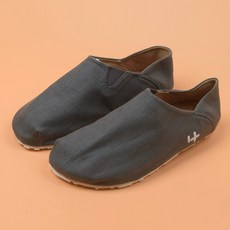 슬립온 못생긴 귀여운 신발 남성 OTZ는 페달 큰 발가락 캔버스 신발 여성 틈새 부드러운 밑창 운전 야생 여름 흰색 신발이었다
