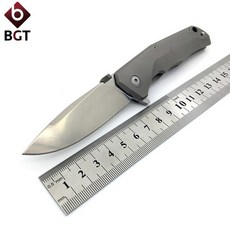 [해외] Bgt tre 티타늄 폴딩 나이프 전술 전투 서바이벌 포켓 나이프 edc 캠핑 사냥 도구 볼 베어링 m390 핸들, 상세내용표시