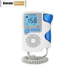 태아심음측정기 태아도플러 Kzecom 포켓 휴대용 사운드 심장 임신 초음파 감지기 기계 모니터 고용, 1개