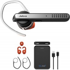 Jabra Talk 45 Bluetooth 이어폰 형 헤드셋 (Android 및 iOS 용 듀얼 마이크 소음 제거 기능 포함) Blucoil 5000mAh 휴대용 전, 단일옵션, 단일옵션