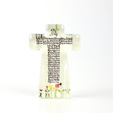 예쁘고 귀여운 탁상용 캘리그라피 크리스탈 십자가, 2 (야광) 사도신경(대) 90 x 130mm