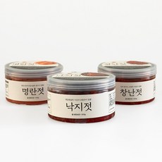 [양산남부시장협동조합] 짭쪼롬 매콤 달콤 밥도둑 창난젓 낙지젓 명란젓 300g 3종 세트, 젓갈3종세트_900g