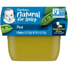 Gerber 완두콩 2팩 각 56g(2oz), 56g, 2개