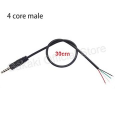 와이어 마이크로 USB 2.0 C타입 AUX 모노 커넥터 전원 공급 장치 연장 케이블 충전기 수-암 2 핀 4 데이터, 1개